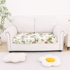 image:imageSmiry Printed Couch Cushion Covers Stretch Couch Covers for Sofa  Soft Washable Sofa Slipcover NonSlip Patio Furniture Protector for Indoor and Outdoor 3 PackBeige and Green