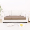 image:imageSmiry Printed Couch Cushion Covers Stretch Couch Covers for Sofa  Soft Washable Sofa Slipcover NonSlip Patio Furniture Protector for Indoor and Outdoor 3 PackMocha