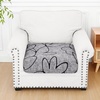 image:imageSmiry Printed Couch Cushion Covers Stretch Couch Covers for Sofa  Soft Washable Sofa Slipcover NonSlip Patio Furniture Protector for Indoor and Outdoor 3 PackGrey and Black