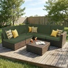 image:imageSmiry Printed Couch Cushion Covers Stretch Couch Covers for Sofa  Soft Washable Sofa Slipcover NonSlip Patio Furniture Protector for Indoor and Outdoor 3 PackBronze Green
