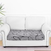 image:imageSmiry Printed Couch Cushion Covers Stretch Couch Covers for Sofa  Soft Washable Sofa Slipcover NonSlip Patio Furniture Protector for Indoor and Outdoor 3 PackGrey and Black