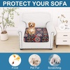 image:imageSmiry Printed Couch Cushion Covers Stretch Couch Covers for Sofa  Soft Washable Sofa Slipcover NonSlip Patio Furniture Protector for Indoor and Outdoor 3 PackRed and Black