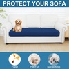image:imageSmiry Printed Couch Cushion Covers Stretch Couch Covers for Sofa  Soft Washable Sofa Slipcover NonSlip Patio Furniture Protector for Indoor and Outdoor 3 PackNavy