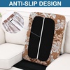 image:imageSmiry Printed Couch Cushion Covers Stretch Couch Covers for Sofa  Soft Washable Sofa Slipcover NonSlip Patio Furniture Protector for Indoor and Outdoor 3 PackBrown and Blue