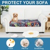 image:imageSmiry Printed Couch Cushion Covers Stretch Couch Covers for Sofa  Soft Washable Sofa Slipcover NonSlip Patio Furniture Protector for Indoor and Outdoor 3 PackBlue Green