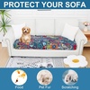 image:imageSmiry Printed Couch Cushion Covers Stretch Couch Covers for Sofa  Soft Washable Sofa Slipcover NonSlip Patio Furniture Protector for Indoor and Outdoor 3 PackBlue Green