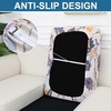 image:imageSmiry Printed Couch Cushion Covers Stretch Couch Covers for Sofa  Soft Washable Sofa Slipcover NonSlip Patio Furniture Protector for Indoor and Outdoor 3 PackBeige