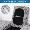 image:imageSmiry Printed Couch Cushion Covers Stretch Couch Covers for Sofa  Soft Washable Sofa Slipcover NonSlip Patio Furniture Protector for Indoor and Outdoor 3 PackGrey and Black