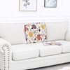 image:imageSmiry Printed Couch Cushion Covers Stretch Couch Covers for Sofa  Soft Washable Sofa Slipcover NonSlip Patio Furniture Protector for Indoor and Outdoor 3 PackOrange