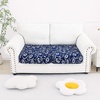 image:imageSmiry Printed Couch Cushion Covers Stretch Couch Covers for Sofa  Soft Washable Sofa Slipcover NonSlip Patio Furniture Protector for Indoor and Outdoor 3 PackNavy Blue
