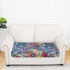 image:imageSmiry Printed Couch Cushion Covers Stretch Couch Covers for Sofa  Soft Washable Sofa Slipcover NonSlip Patio Furniture Protector for Indoor and Outdoor 3 PackBlue Green