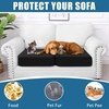 image:imageSmiry Waterproof Couch Cushion Covers Stretch Sofa Cushion Cover  Waterproof Elastic NonSlip Soft Washable Sofa Slipcover Furniture Protector for Pets Kid 3 PackBlack