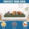 image:imageSmiry Waterproof Couch Cushion Covers Stretch Sofa Cushion Cover  Waterproof Elastic NonSlip Soft Washable Sofa Slipcover Furniture Protector for Pets Kid 3 PackBronze Green