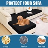image:imageSmiry Waterproof Couch Cushion Covers Stretch Sofa Cushion Cover  Waterproof Elastic NonSlip Soft Washable Sofa Slipcover Furniture Protector for Pets Kid 3 PackBlack