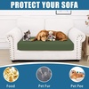 image:imageSmiry Waterproof Couch Cushion Covers Stretch Sofa Cushion Cover  Waterproof Elastic NonSlip Soft Washable Sofa Slipcover Furniture Protector for Pets Kid 3 PackBronze Green