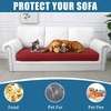 image:imageSmiry Waterproof Couch Cushion Covers Stretch Sofa Cushion Cover  Waterproof Elastic NonSlip Soft Washable Sofa Slipcover Furniture Protector for Pets Kid 3 PackWine Red