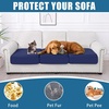 image:imageSmiry Waterproof Couch Cushion Covers Stretch Sofa Cushion Cover  Waterproof Elastic NonSlip Soft Washable Sofa Slipcover Furniture Protector for Pets Kid 3 PackNavy