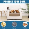 image:imageSmiry Waterproof Couch Cushion Covers Stretch Sofa Cushion Cover  Waterproof Elastic NonSlip Soft Washable Sofa Slipcover Furniture Protector for Pets Kid 3 PackMocha