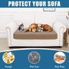image:imageSmiry Waterproof Couch Cushion Covers Stretch Sofa Cushion Cover  Waterproof Elastic NonSlip Soft Washable Sofa Slipcover Furniture Protector for Pets Kid 3 PackMocha