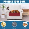 image:imageSmiry Waterproof Couch Cushion Covers Stretch Sofa Cushion Cover  Waterproof Elastic NonSlip Soft Washable Sofa Slipcover Furniture Protector for Pets Kid 3 PackWine Red