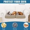 image:imageSmiry Waterproof Couch Cushion Covers Stretch Sofa Cushion Cover  Waterproof Elastic NonSlip Soft Washable Sofa Slipcover Furniture Protector for Pets Kid 3 PackKhaki