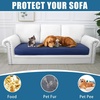 image:imageSmiry Waterproof Couch Cushion Covers Stretch Sofa Cushion Cover  Waterproof Elastic NonSlip Soft Washable Sofa Slipcover Furniture Protector for Pets Kid 3 PackNavy