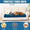 image:imageSmiry Waterproof Couch Cushion Covers Stretch Sofa Cushion Cover  Waterproof Elastic NonSlip Soft Washable Sofa Slipcover Furniture Protector for Pets Kid 3 PackDeep Teal