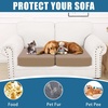 image:imageSmiry Waterproof Couch Cushion Covers Stretch Sofa Cushion Cover  Waterproof Elastic NonSlip Soft Washable Sofa Slipcover Furniture Protector for Pets Kid 3 PackMocha