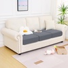 image:imageSmiry Waterproof Couch Cushion Covers Stretch Sofa Cushion Cover  Waterproof Elastic NonSlip Soft Washable Sofa Slipcover Furniture Protector for Pets Kid 3 PackDark Grey