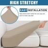 image:imageSmiry Waterproof Couch Cushion Covers Stretch Sofa Cushion Cover  Waterproof Elastic NonSlip Soft Washable Sofa Slipcover Furniture Protector for Pets Kid 3 PackKhaki