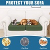 image:imageSmiry Waterproof Couch Cushion Covers Stretch Sofa Cushion Cover  Waterproof Elastic NonSlip Soft Washable Sofa Slipcover Furniture Protector for Pets Kid 3 PackBronze Green