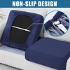 image:imageSmiry Waterproof Couch Cushion Covers Stretch Sofa Cushion Cover  Waterproof Elastic NonSlip Soft Washable Sofa Slipcover Furniture Protector for Pets Kid 3 PackNavy
