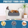 image:imageSmiry Waterproof Couch Cushion Covers Stretch Sofa Cushion Cover  Waterproof Elastic NonSlip Soft Washable Sofa Slipcover Furniture Protector for Pets Kid 3 PackDark Grey
