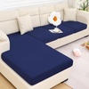 image:imageSmiry Waterproof Couch Cushion Covers Stretch Sofa Cushion Cover  Waterproof Elastic NonSlip Soft Washable Sofa Slipcover Furniture Protector for Pets Kid 3 PackNavy