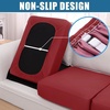 image:imageSmiry Waterproof Couch Cushion Covers Stretch Sofa Cushion Cover  Waterproof Elastic NonSlip Soft Washable Sofa Slipcover Furniture Protector for Pets Kid 3 PackWine Red