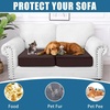 image:imageSmiry Waterproof Couch Cushion Covers Stretch Sofa Cushion Cover  Waterproof Elastic NonSlip Soft Washable Sofa Slipcover Furniture Protector for Pets Kid 3 PackChocolate
