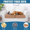 image:imageSmiry Waterproof Couch Cushion Covers Stretch Sofa Cushion Cover  Waterproof Elastic NonSlip Soft Washable Sofa Slipcover Furniture Protector for Pets Kid 3 PackCamel