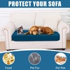 image:imageSmiry Waterproof Couch Cushion Covers Stretch Sofa Cushion Cover  Waterproof Elastic NonSlip Soft Washable Sofa Slipcover Furniture Protector for Pets Kid 3 PackDeep Teal