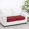 image:imageSmiry Waterproof Couch Cushion Covers Stretch Sofa Cushion Cover  Waterproof Elastic NonSlip Soft Washable Sofa Slipcover Furniture Protector for Pets Kid 3 PackWine Red