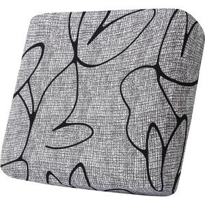 image:imageSmiry Printed Couch Cushion Covers Stretch Couch Covers for Sofa  Soft Washable Sofa Slipcover NonSlip Patio Furniture Protector for Indoor and Outdoor 3 PackGrey and Black