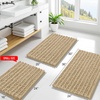 image:imageSmiry Bathroom Rugs 24X16 Extra Soft Rubber Backing Chenille Bath Mats  Beige Machine Washable Non Slip Quick Dry Bath Mats for Bathroom Floor Tub Shower Home Decor Accessories