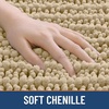 image:imageSmiry Bathroom Rugs 24X16 Extra Soft Rubber Backing Chenille Bath Mats  Beige Machine Washable Non Slip Quick Dry Bath Mats for Bathroom Floor Tub Shower Home Decor Accessories