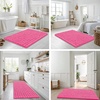 image:imageSmiry Bathroom Rugs 24X16 Extra Soft Rubber Backing Chenille Bath Mats  Hot Pink Machine Washable Non Slip Quick Dry Bath Mats for Bathroom Floor Tub Shower Home Decor Accessories