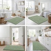 image:imageSmiry Bathroom Rugs 24X16 Extra Soft Rubber Backing Chenille Bath Mats  Sage Green Machine Washable Non Slip Quick Dry Bath Mats for Bathroom Floor Tub Shower Home Decor Accessories