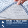 image:imageSmiry Bathroom Rugs 32x20 Extra Soft Absorbent Striped Microfiber Bath Mat Machine Washable Rubber Backing Bath Rugs for Tub amp Shower Modern Home Decor Accessories GreyBlue