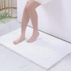 image:imageSmiry Chenille Bath Rug and Mats Set of 3 Non Slip Absorbent Shaggy Bath Rug for Tub Shower and Bath Room 24x 1636x 24UShaped 24 x20 White