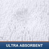 image:imageSmiry Chenille Bath Rug and Mats Set of 3 Non Slip Absorbent Shaggy Bath Rug for Tub Shower and Bath Room 24x 1636x 24UShaped 24 x20 White