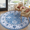 image:imageSmiry Floral Area Rug 5x5 Feet Round Vintage Print Pattern Machine Washable NonSlip Floor Carpet Low Pile Throw Rugs for Living Room Bedroom Dining Room Laundry Indoor Home Decor BlueBlue