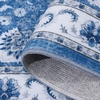 image:imageSmiry Floral Area Rug 5x5 Feet Round Vintage Print Pattern Machine Washable NonSlip Floor Carpet Low Pile Throw Rugs for Living Room Bedroom Dining Room Laundry Indoor Home Decor BlueBlue