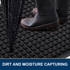 image:imageSmiry Front Door Mat Outside Entrance Black 295 x 17 and Memory Foam Bath Mat Black 30 x 20 2 Item Bundle
